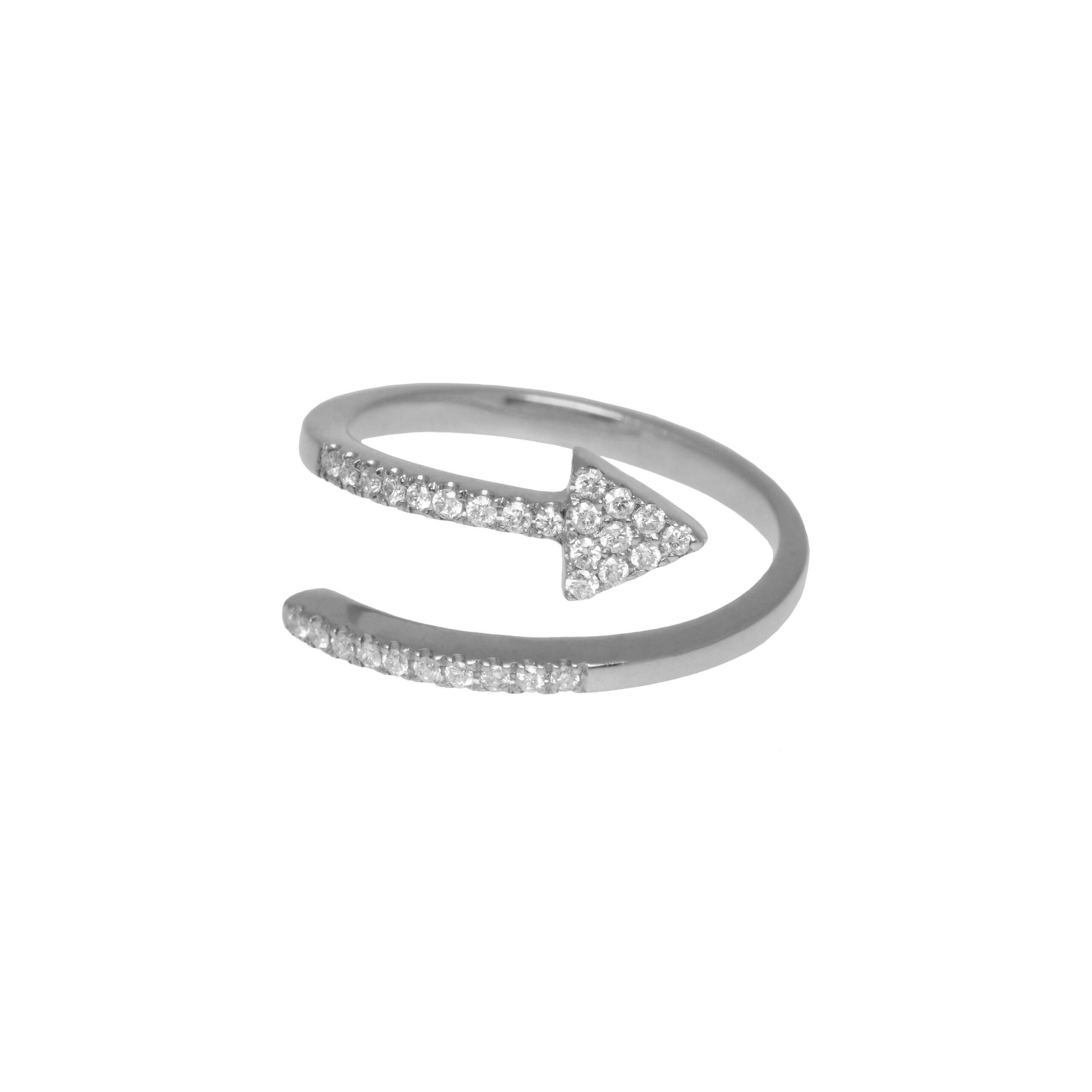 Suki Jewelry | Diamond Curved Arrow Ring