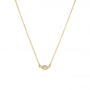 Marquise Diamond Bezel Necklace