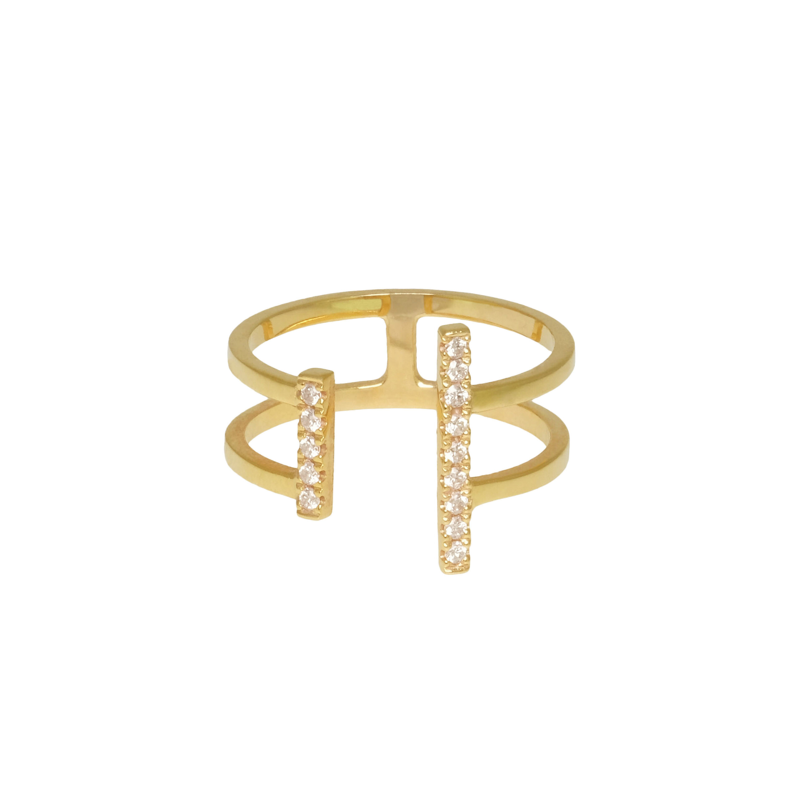 Suki Jewelry | Twin Bar Diamond Ring